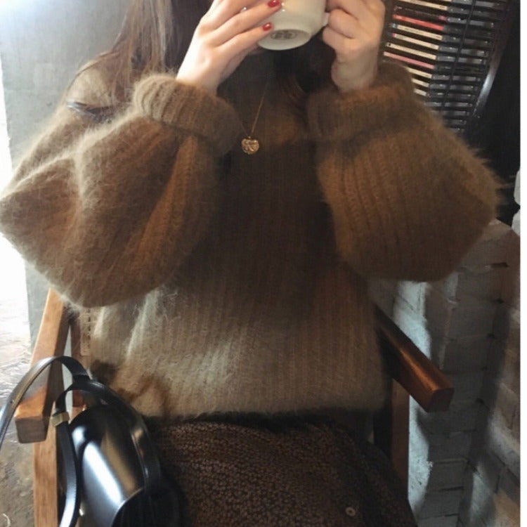 Lazy style loose-wear outer pullover women