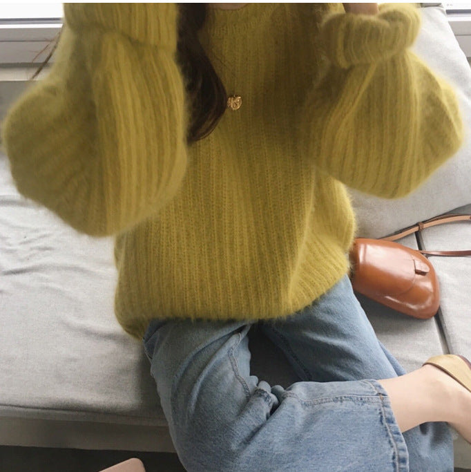 Lazy style loose-wear outer pullover women