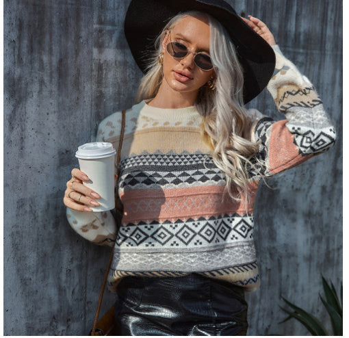 Round Neck Pullover For Women