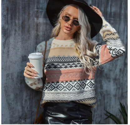 Round Neck Pullover For Women